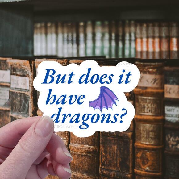 Dragons Bookish Sticker Romance Fantasy Sword Faerie Kindle Romantasy Gothic - Picture 2 of 2